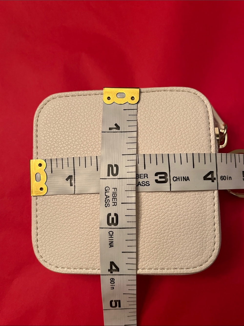 NEW LC Lauren Conrad Velvet Bow Holiday Coin Pouch w/ Cherry Accent, Key Chain - Picture 4 of 9